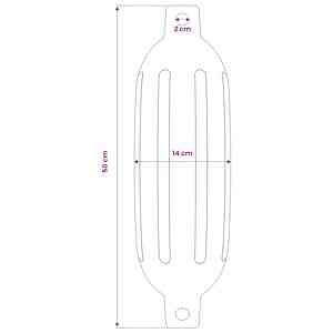 Lodní nárazník 4 ks černý Ø 14 x 50 cm PVC - obrázek 7