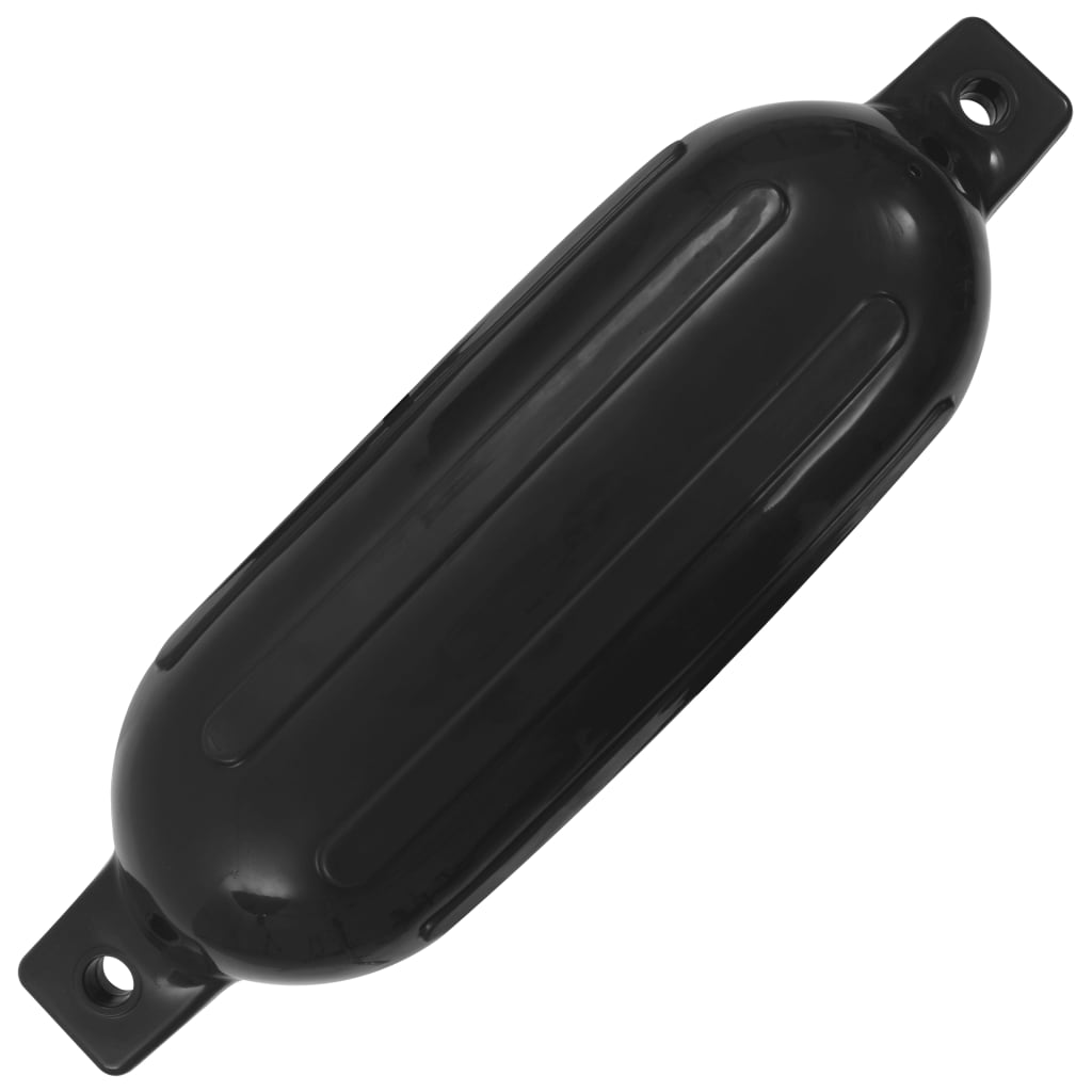 vidaXL 4 darab fekete PVC hajóütköző 58,5 x 16,5 cm