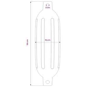 Lodní nárazník 4 ks černý Ø 16 x 58 cm PVC - obrázek 7