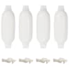 vidaXL paadi kaitseraud 4 tk, valge, &Oslash; 11 x 40 cm, PVC