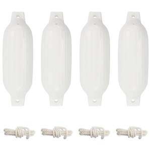 vidaXL paadi kaitseraud 4 tk, valge, 41 x 11,5 cm, PVC