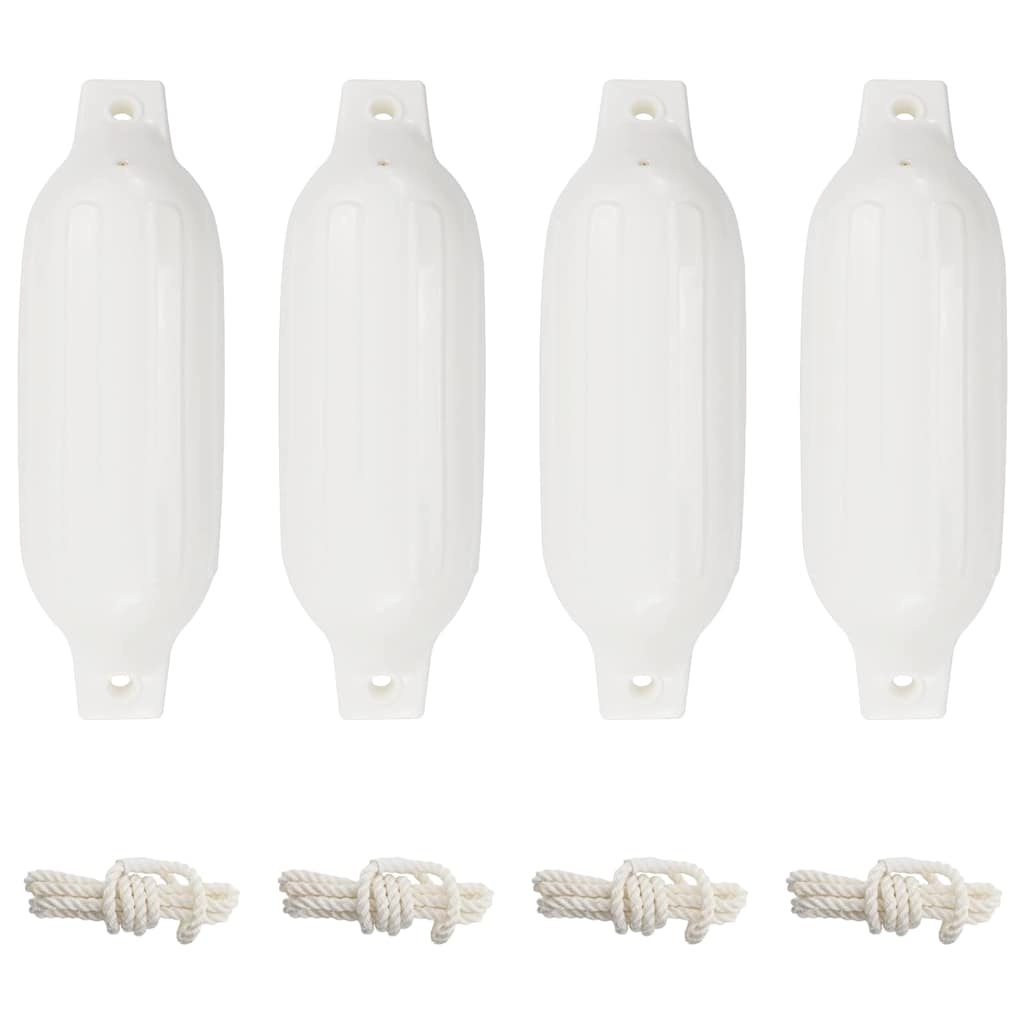 vidaXL Lodní nárazník 4 ks bílý Ø 11 x 40 cm PVC