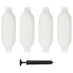 Lodní nárazník 4 ks bílý 41 x 11,5 cm PVC