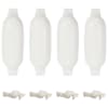 vidaXL paadi kaitseraud 4 tk, valge, &Oslash; 11 x 40 cm, PVC