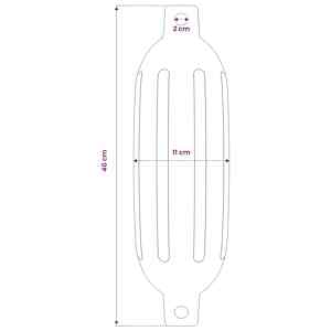 Lodní nárazník 4 ks bílý Ø 11 x 40 cm PVC - obrázek 7