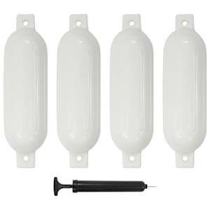 Lodní nárazník 4 ks bílý 51 x 14 cm PVC - obrázek 1