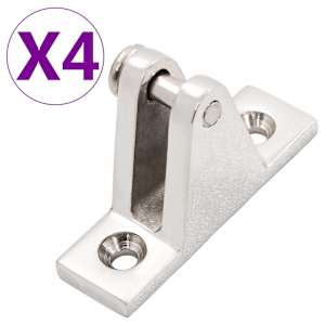 vidaXL paadi teki hinged biminikatuse jaoks, 4 tk, roostevabast terasest