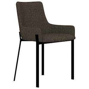 Jídelní židle 4 ks hnědé textil - obrázek 3