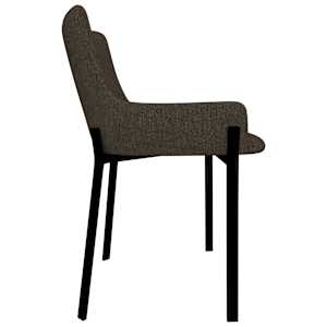 Jídelní židle 4 ks hnědé textil - obrázek 5