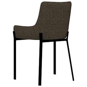 Jídelní židle 4 ks hnědé textil - obrázek 6