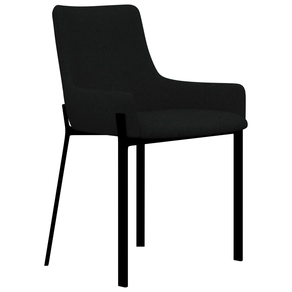 

vidaXL Eetkamerstoelen 4 st stof zwart