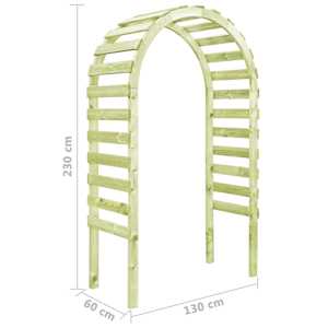 Zahradní pergola 130x60x230 cm impregnované borové dřevo - obrázek 5