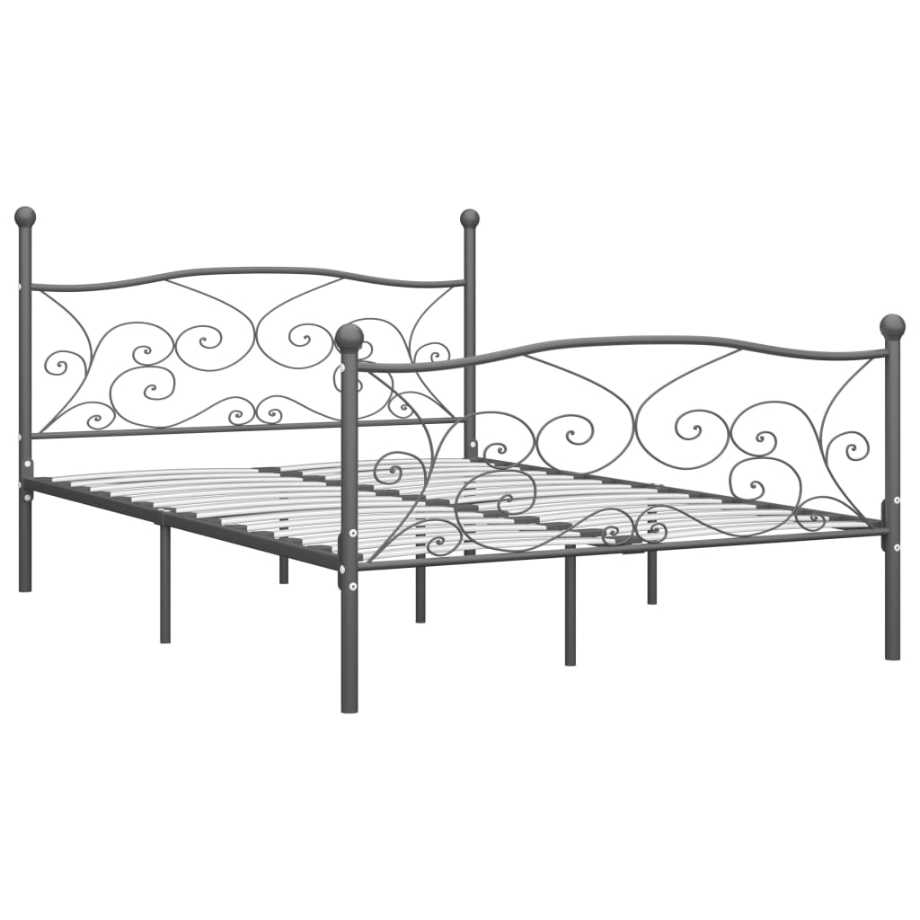 

vidaXL Bedframe metaal grijs 200x200 cm