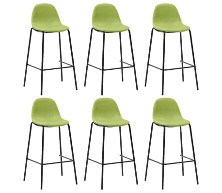 Détails sur vidaXL 6x Chaises de Bar Vert Tissu Tabouret Fauteuil Siège Bistrot Comptoir Détails sur vidaXL 6x Chaises de Bar Vert Tissu Tabouret Fauteuil Siège Bistrot Comptoir