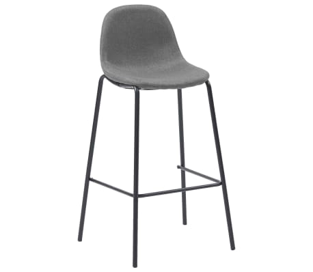 vidaXL Krzesła barowe, 6 szt., taupe, tkanina