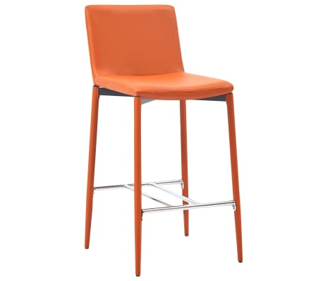 vidaXL Barstolar 6 st orange konstläder