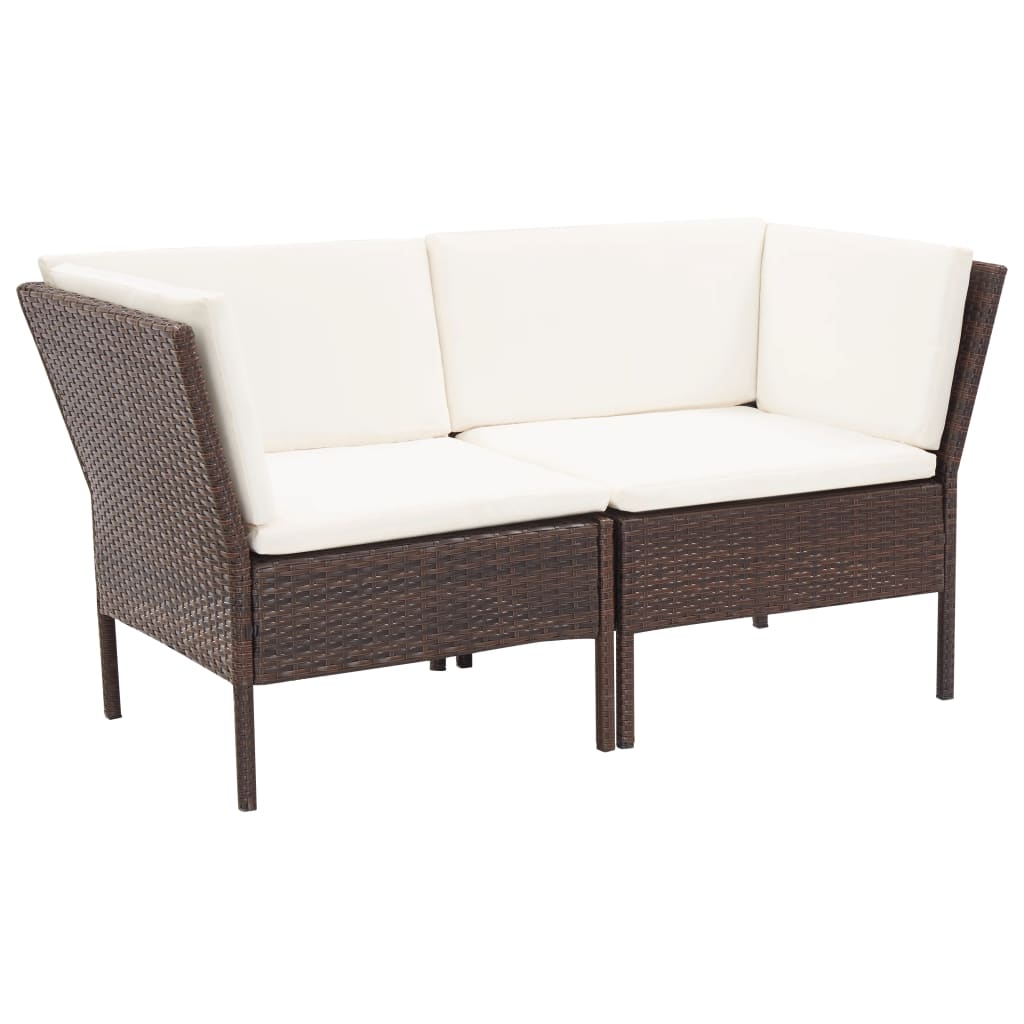 Thumbnail - vidaXL 6-tlg. Garten-Lounge-Set mit Auflagen Poly Rattan Braun