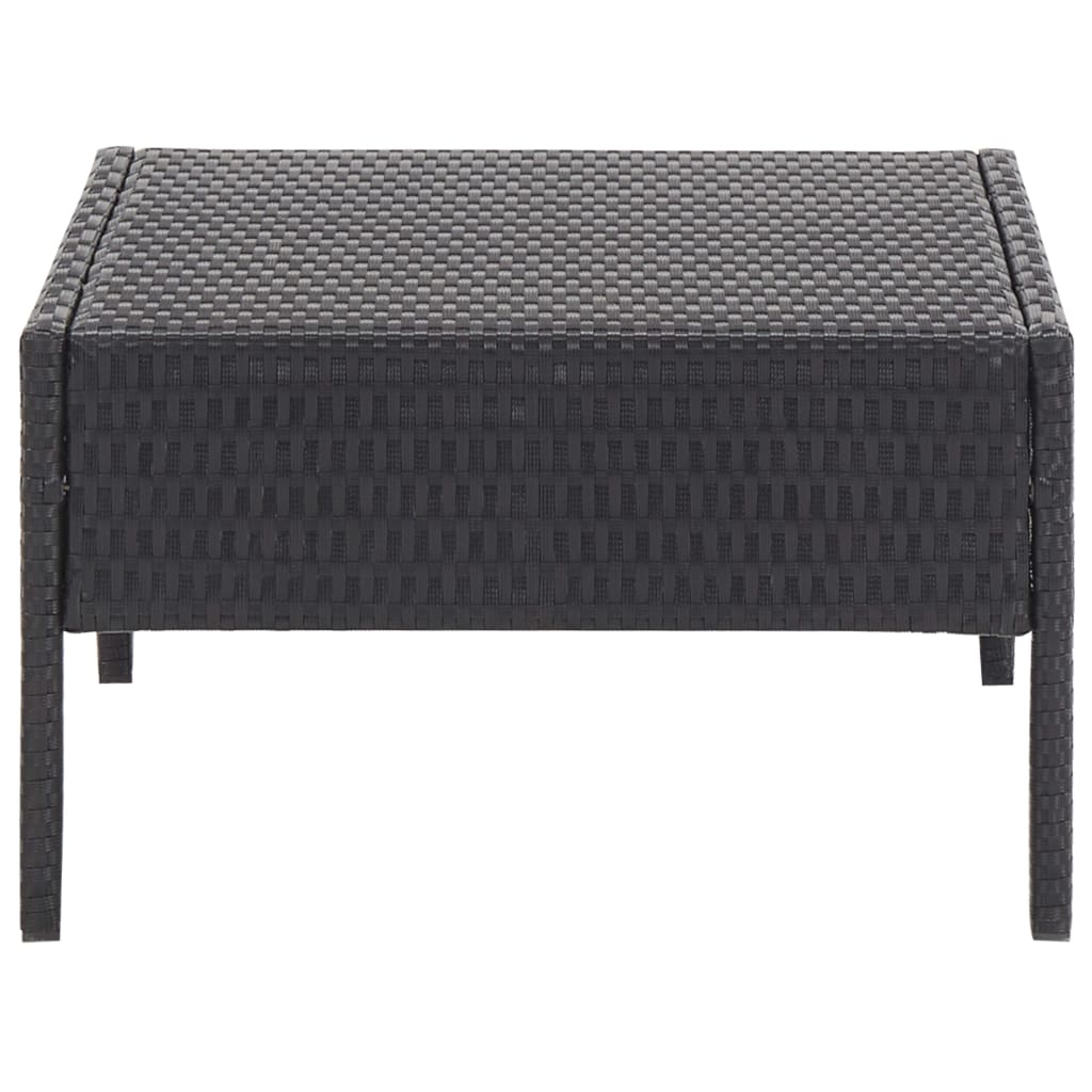 5-częściowa sofa ogrodowa z poduszkami, rattan PE, czarna