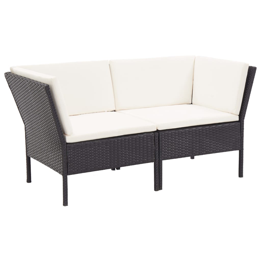 Thumbnail - vidaXL 8-tlg. Garten-Lounge-Set mit Auflagen Poly Rattan Schwarz