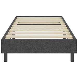 Postel boxspring šedá textil 100 x 200 cm - obrázek 4