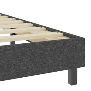 Postel boxspring šedá textil 140 x 200 cm - obrázek 6