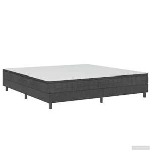 Postel boxspring šedá textil 200 x 200 cm - obrázek 2