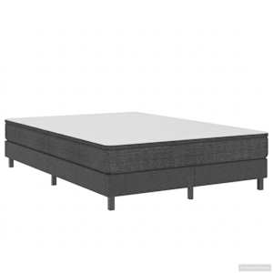 Postel boxspring šedá textil 140 x 200 cm - obrázek 2
