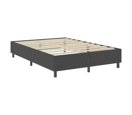 vidaXL Рамка за боккспринг легло, тъмносива, текстил, 140x200 см