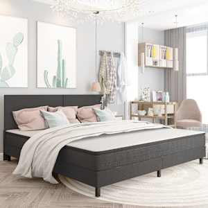 Posteljno vzglavje temno sivo blago 200x200 cm