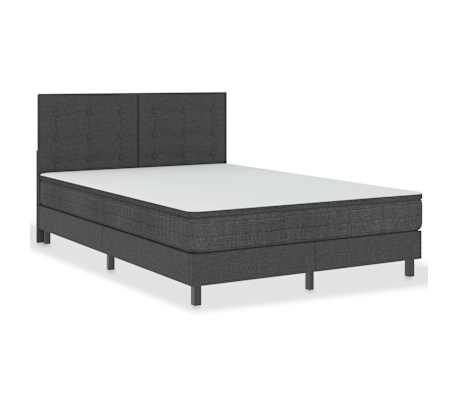 vidaXL Hoofdbord 140x200 cm getuft stof donkergrijs