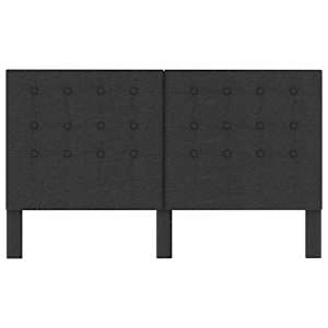 Prošívané čelo postele tmavě šedé textil 160 x 200 cm - obrázek 4