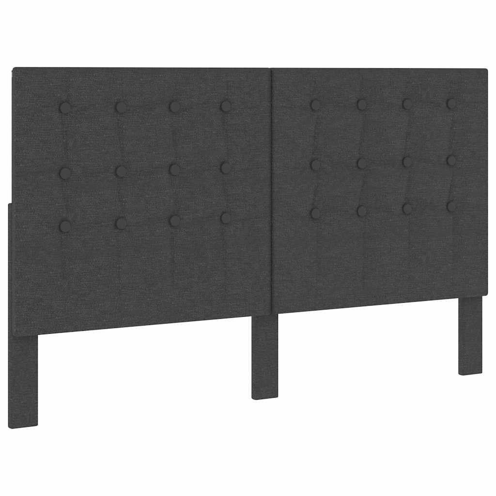 vidaXL Prošívané čelo postele tmavě šedé textil 180 x 200 cm