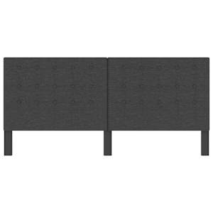 Prošívané čelo postele tmavě šedé textil 200 x 200 cm - obrázek 4
