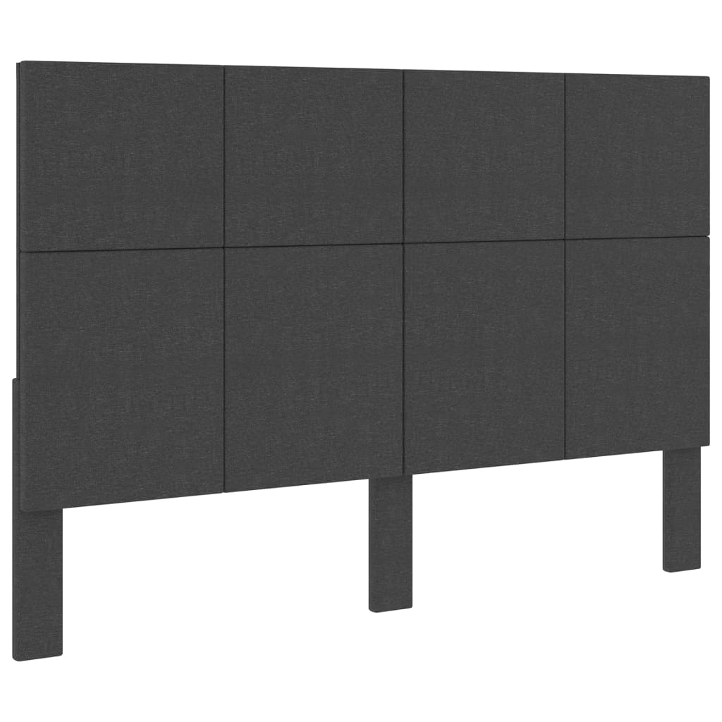vidaXL Čelo postele tmavě šedé textil 160 x 200 cm