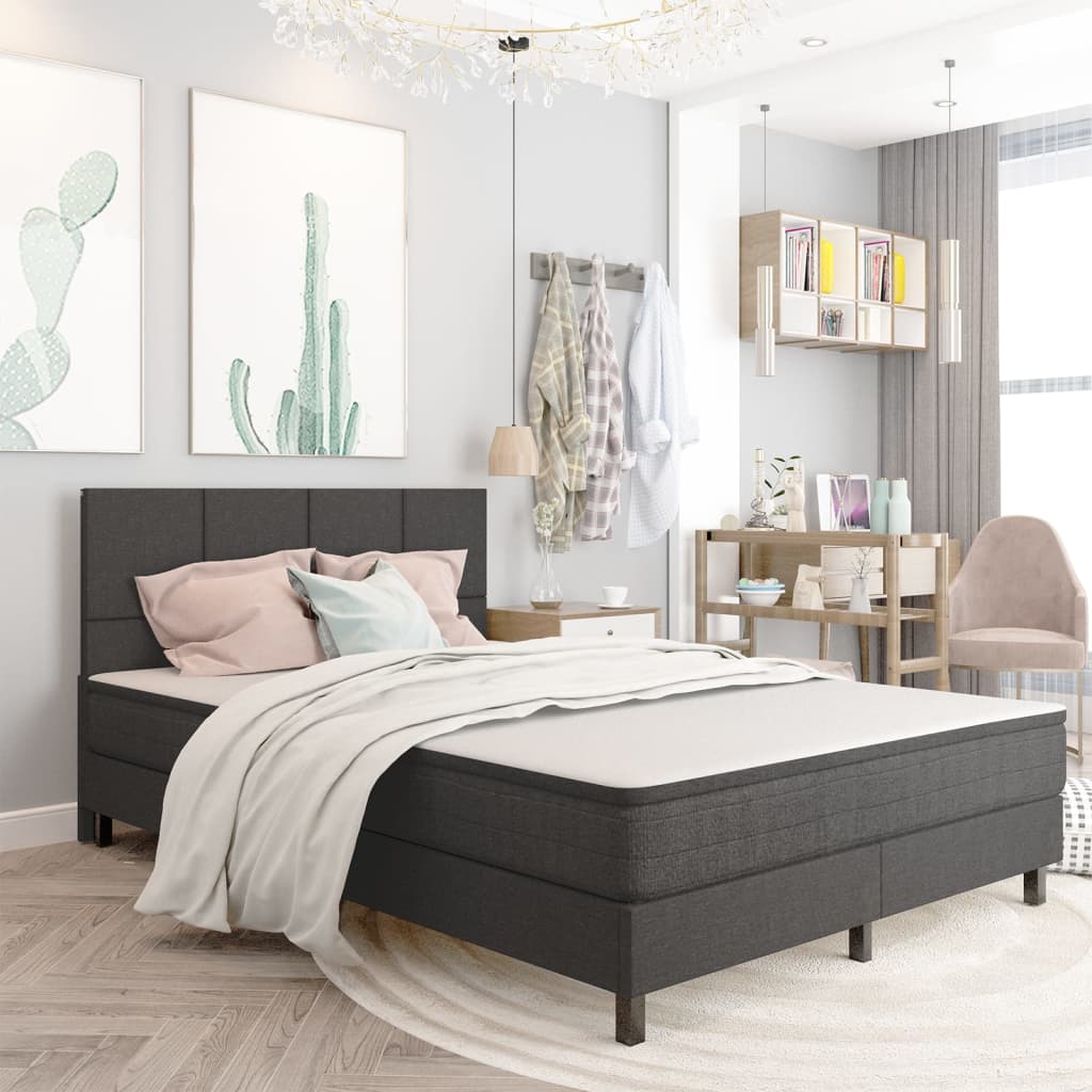 

vidaXL Hoofdbord 180x200 cm stof donkergrijs