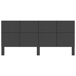 Čelo postele tmavě šedé textil 200 x 200 cm - obrázek 4