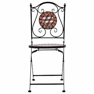 3dílný mozaikový bistro set keramický terakotový - obrázek 5