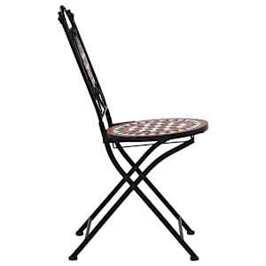 3dílný mozaikový bistro set keramický terakotový - obrázek 9