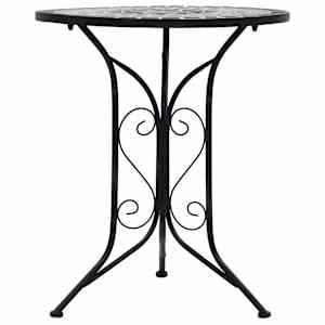 3dílný mozaikový bistro set keramický šedý - obrázek 3