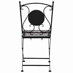 3dílný mozaikový bistro set keramický šedý - obrázek 6