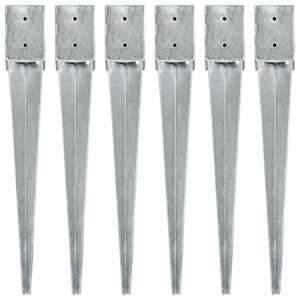 Talne konice 6 kosov srebrne 10x10x76 cm pocinkano jeklo