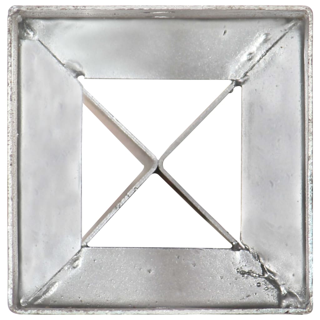 Kotvící hroty 6 ks stříbrné 10 x 10 x 91 cm pozinkovaná ocel