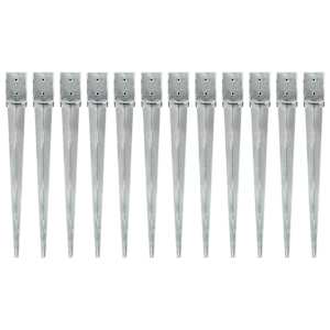 Talne konice 12 kosov srebrne 10x10x91 cm pocinkano jeklo