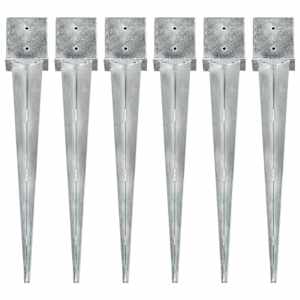 Talne konice 6 kosov srebrne 14x14x91 cm pocinkano jeklo