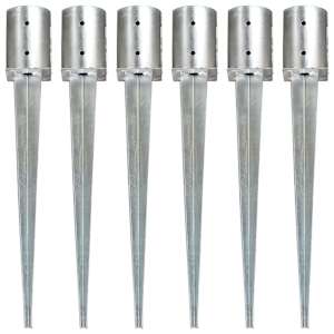 Talne konice 6 kosov srebrne 10x76 cm pocinkano jeklo