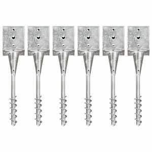 Talne konice 6 kosov srebrne 12x12x56 cm pocinkano jeklo