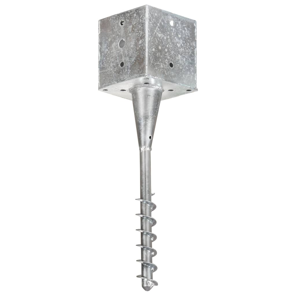 vidaXL 2 db ezüstszínű horganyzott acél kerítéstüske 14 x 14 x 58 cm