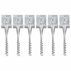 Talne konice 6 kosov srebrne 14x14x58 cm pocinkano jeklo