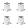vidaXL postiankrud 4 tk, tsingitud metall, 91 mm