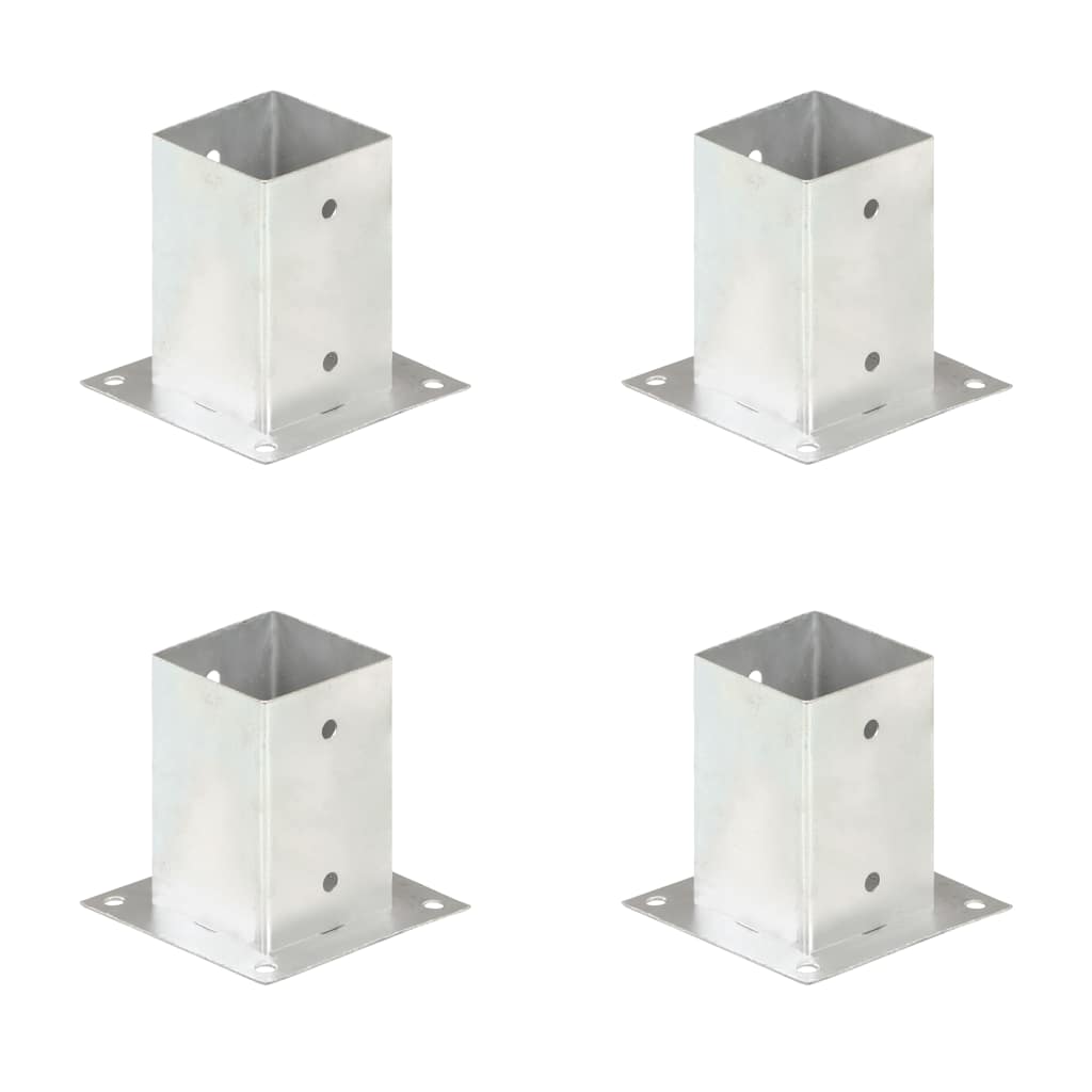 vidaXL Patka na sloupek 4 ks pozinkovaný kov 91 mm